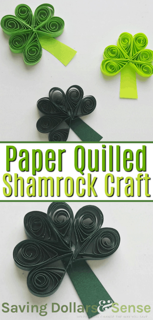 Paper Quilled Shamrock Craft