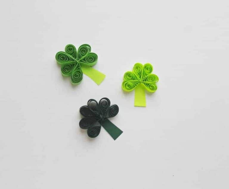 Paper Quilled Shamrock Craft