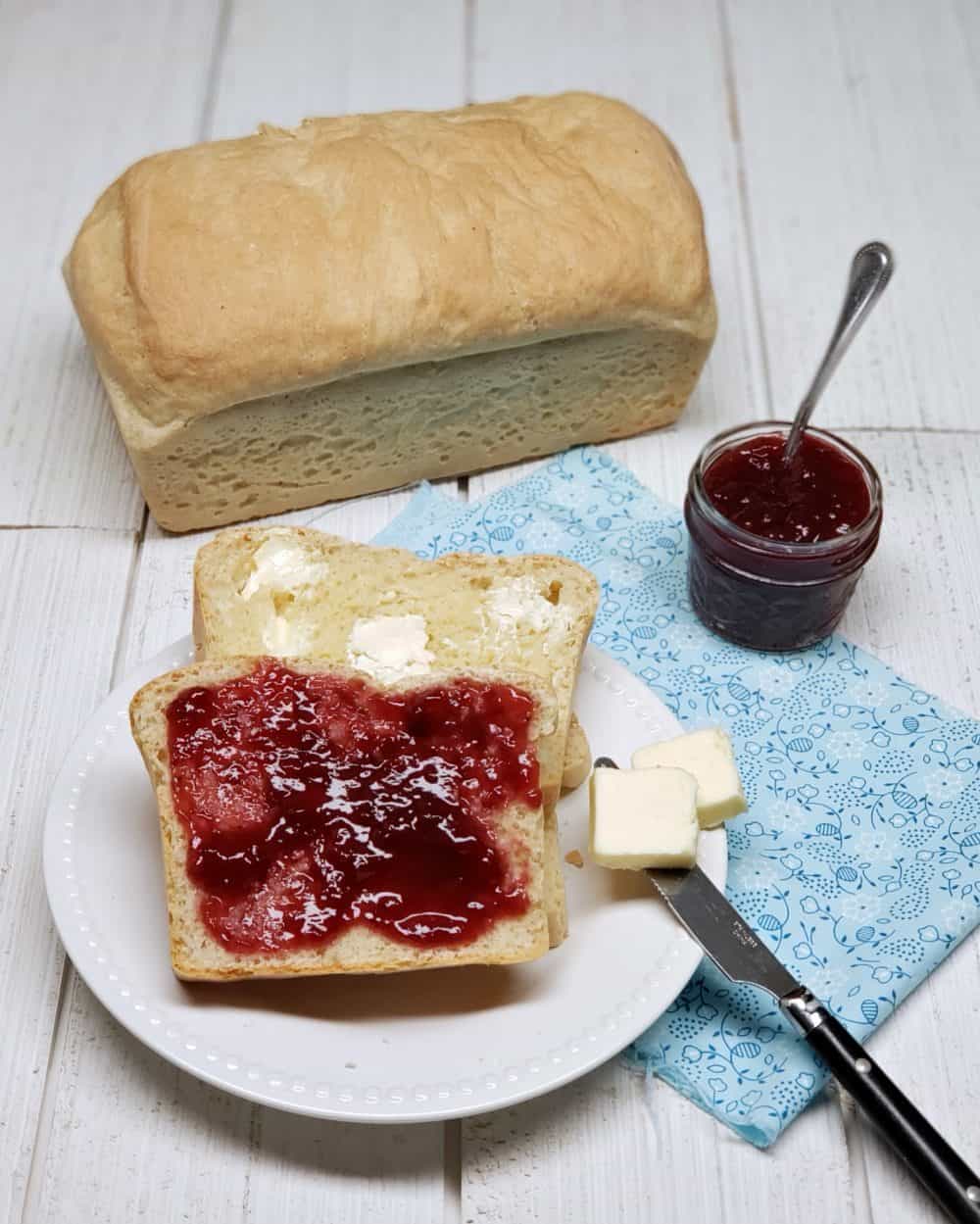 homemade bread and jam