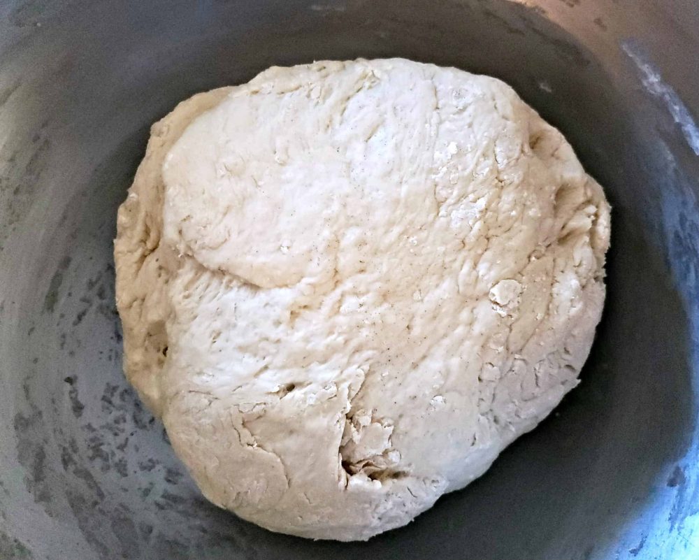 Homemade bread dough that you\'ll knead and let rise.