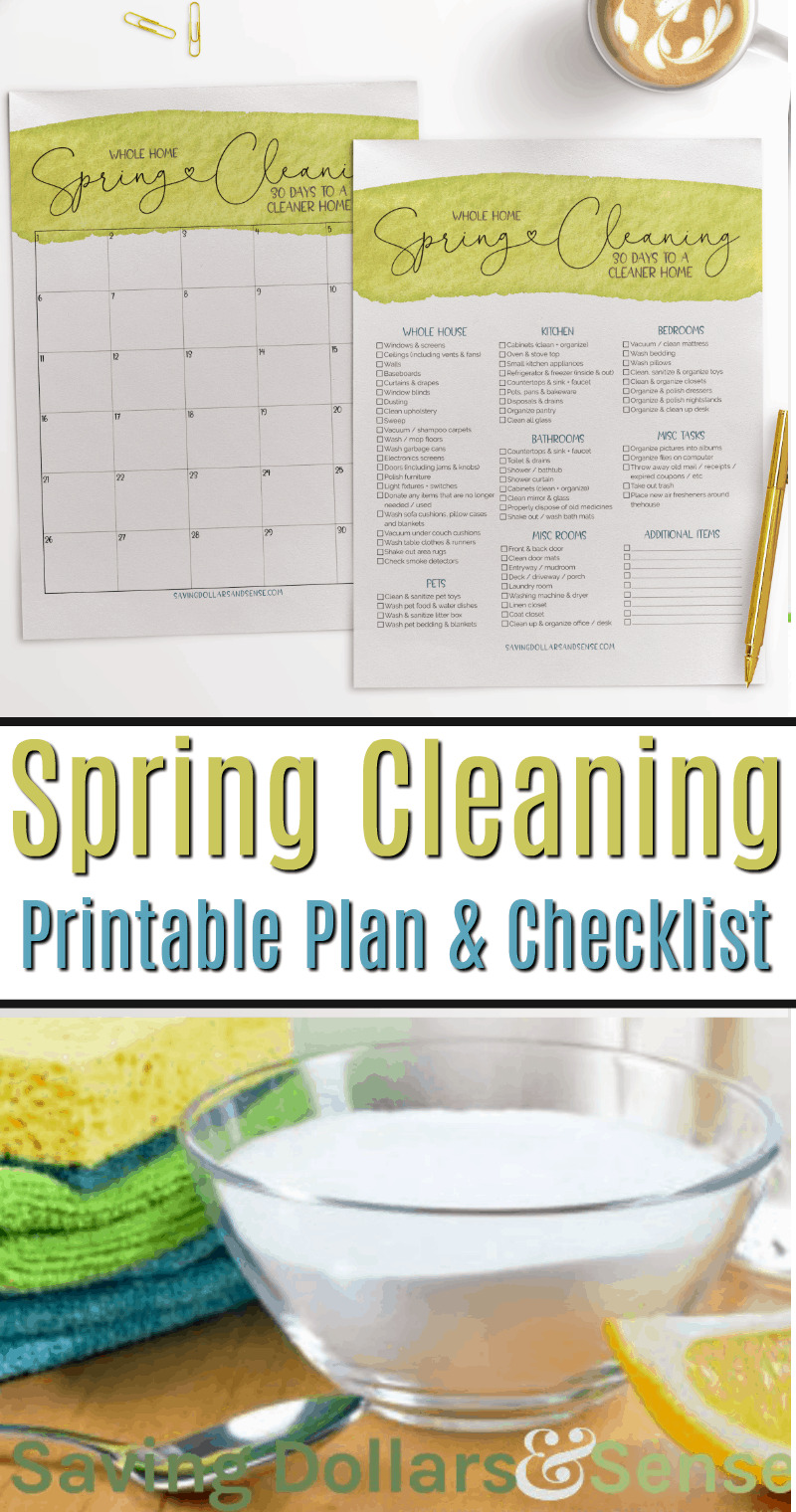 Printable House Cleaning Plan for Spring Cleaning