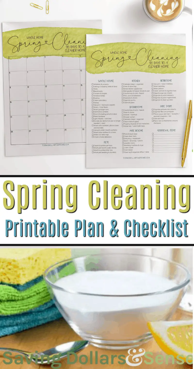 Printable House Cleaning Plan for Spring Cleaning