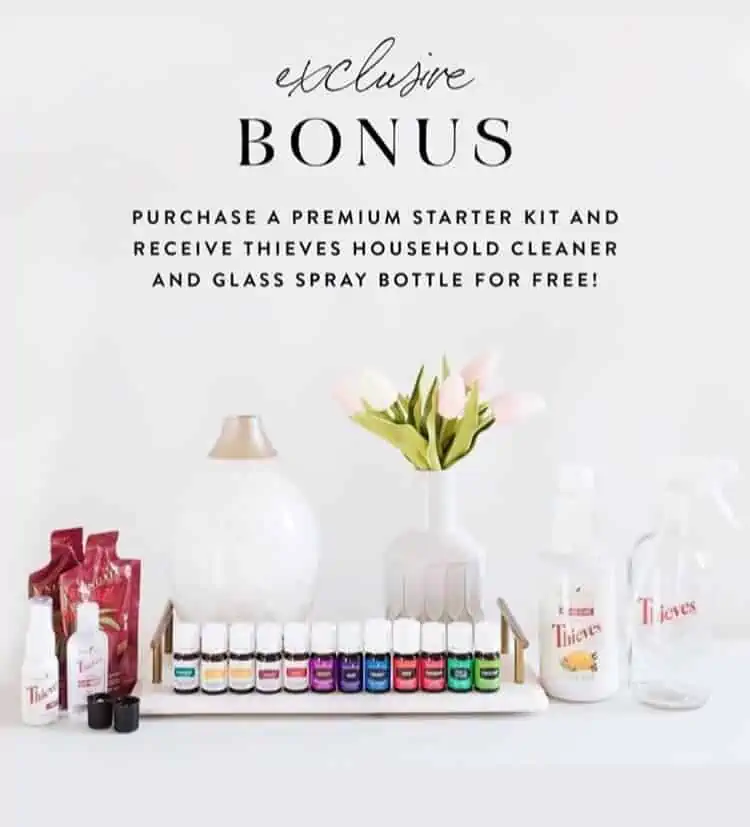 Exclusive bonus with Young Living for ordering Thieves household cleaner.