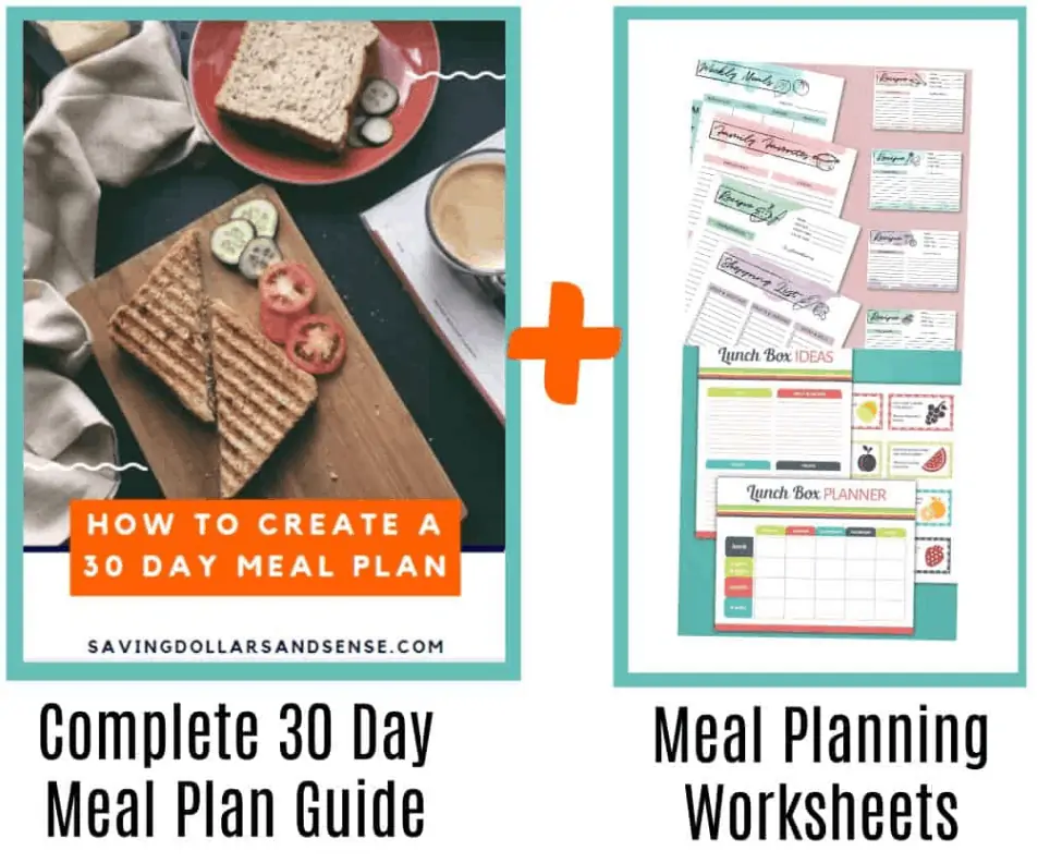 How to create a 30 day meal plan guide and worksheets.