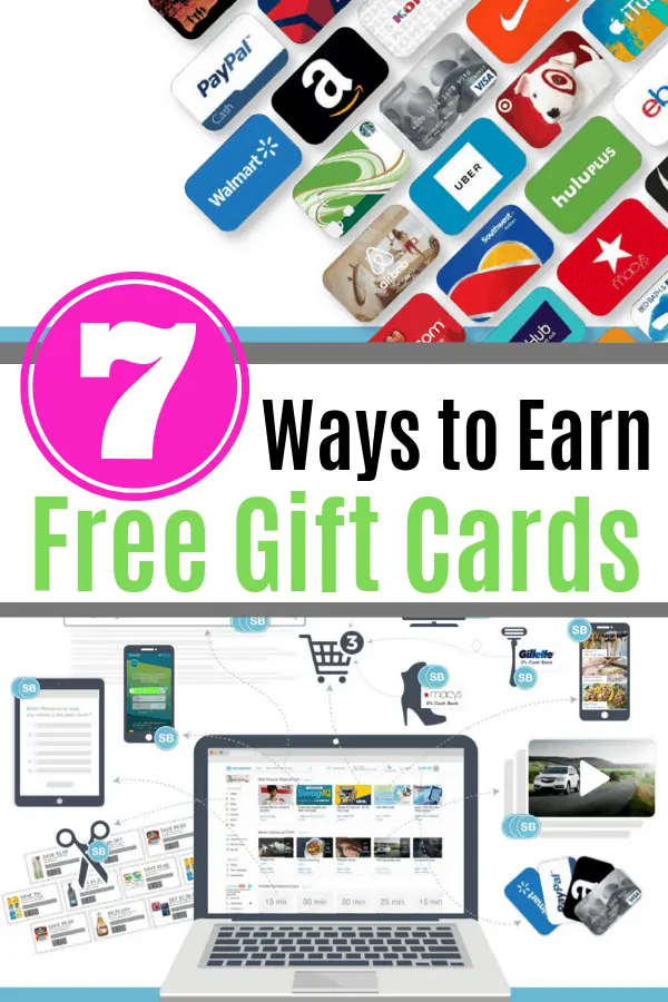 Ways to earn free gift cards, including using Swagbucks.