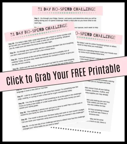 Grab your free printable for this no-spend challenge.