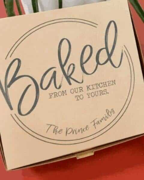 personalized gift box for baked goods