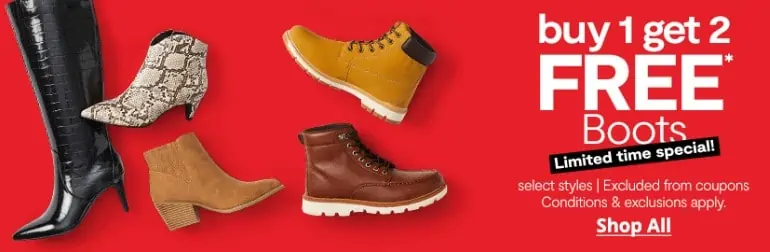 JCPenny Boots Buy One Get Two FREE Saving Dollars and Sense