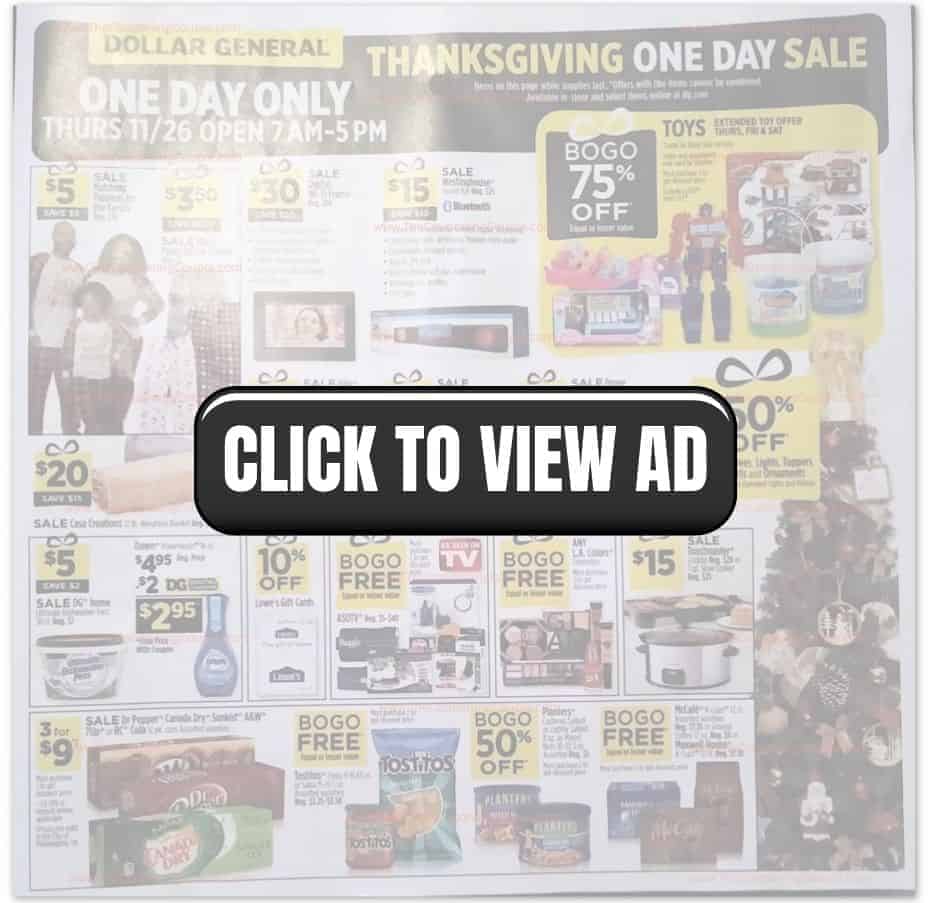 Dollar General Black Friday Sales (Just Released!) Saving Dollars and