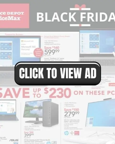Office Depot and Office Max Black Friday ad.