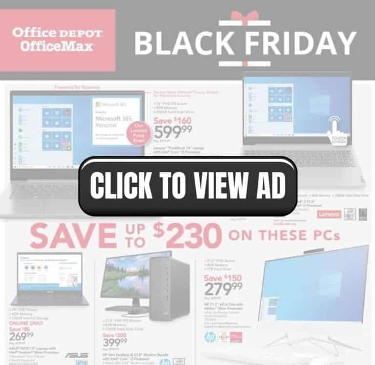 Office Depot and Office Max Black Friday ad.