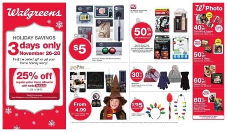 Sneak peak for Walgreens holiday Black Friday ad.