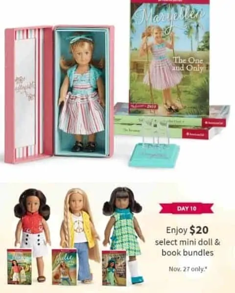 several sets of American Girl Mini Dolls