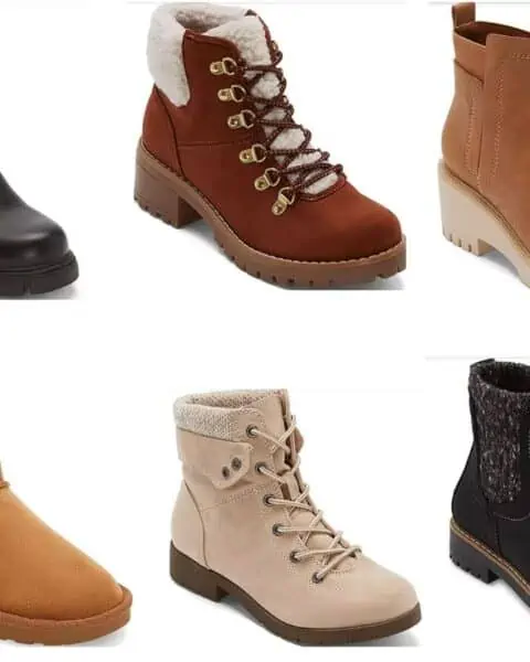 Different women's winter boots.