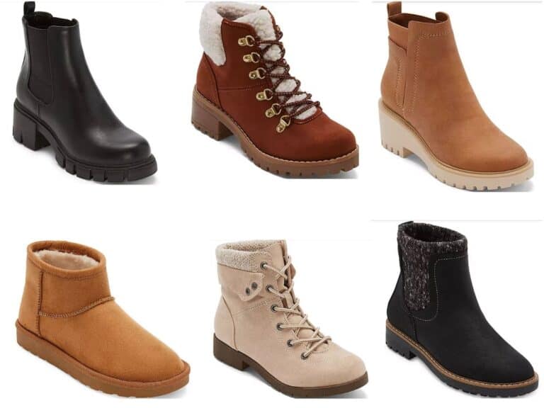 Different women's winter boots.