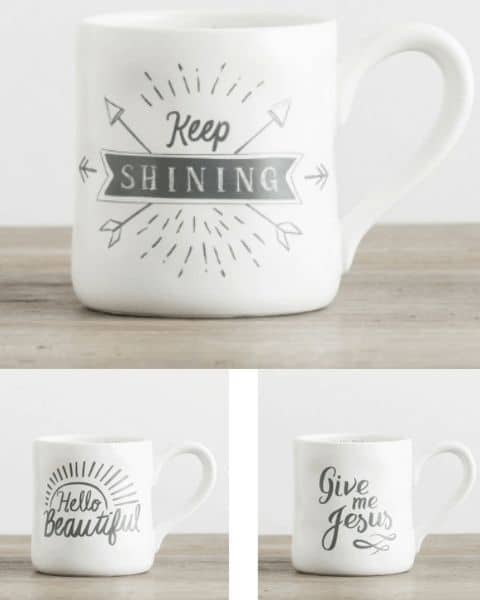 photo of three coffee mugs