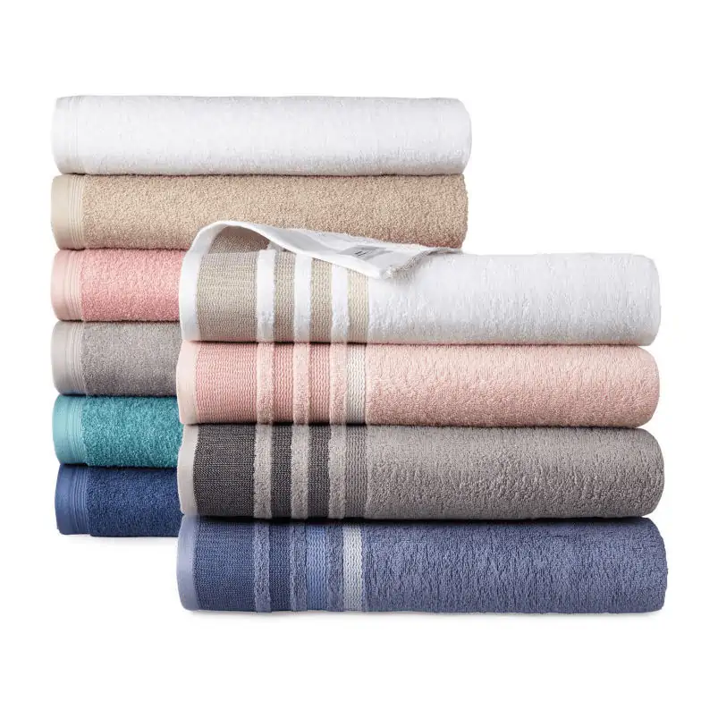 The variety of colors from Home Expressions bath towel sets available during Black Friday sales.