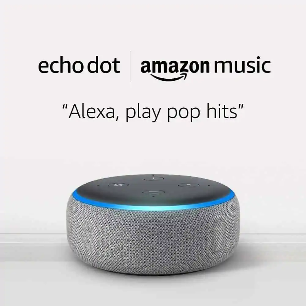 Amazon echo dot to play music.