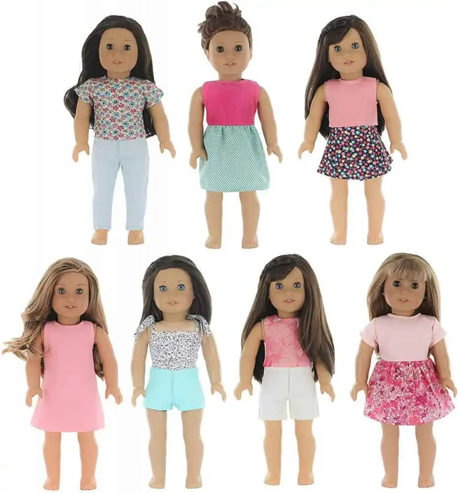 Cute outfits that fit these American Girl dolls on sale.