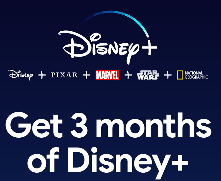 Free Disney Plus with a purchase of HP Chromebook.