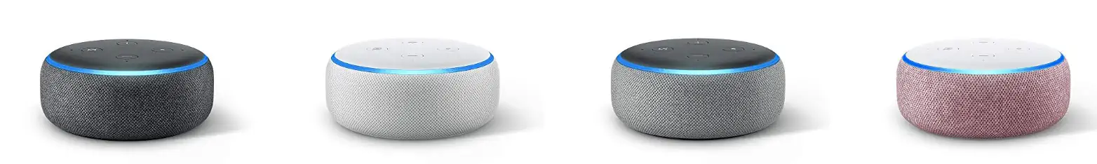 A variety of Amazon Echo dots available during the sale.