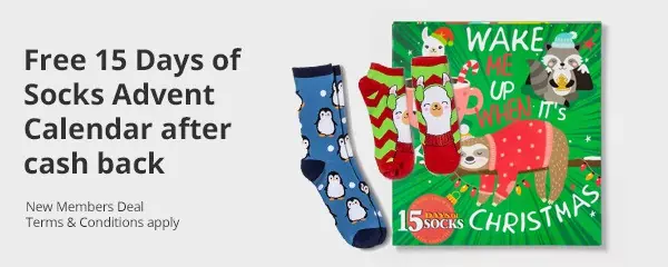 Free Christmas socks with a sock advent calendar.