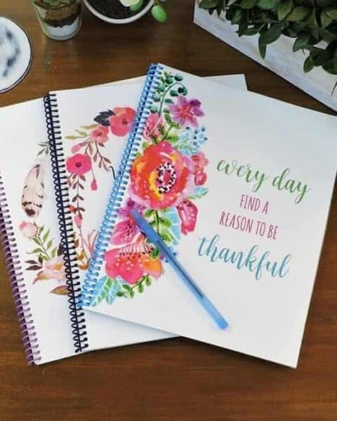 One year Bible reading guides on a desk.