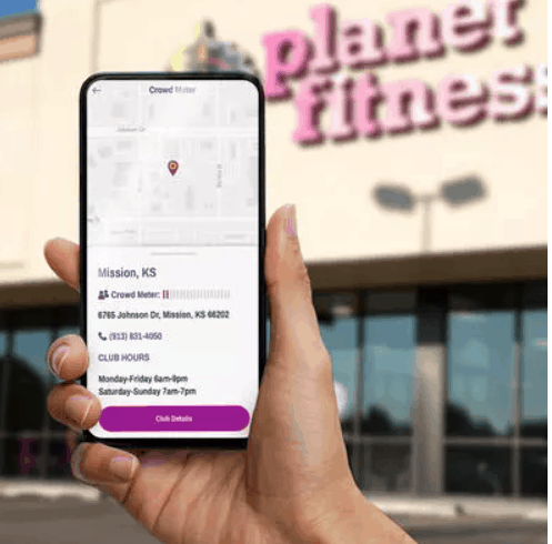 Planet fitness with an app of gym's information. 