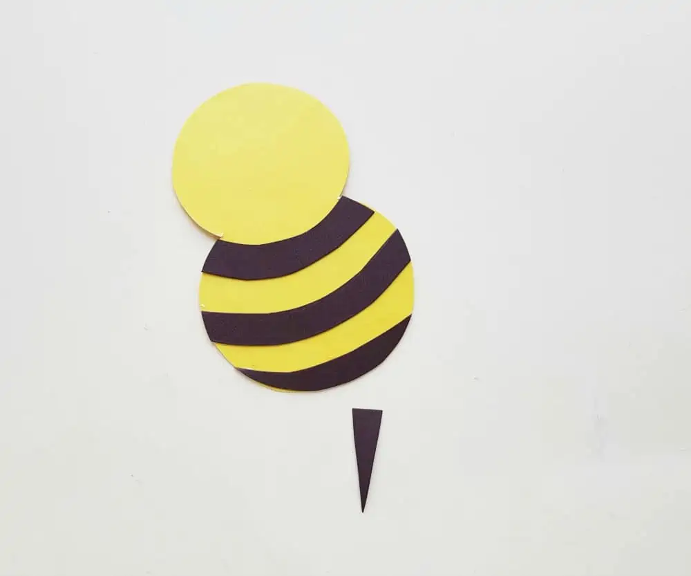 bee craft, bee body, head and stinger