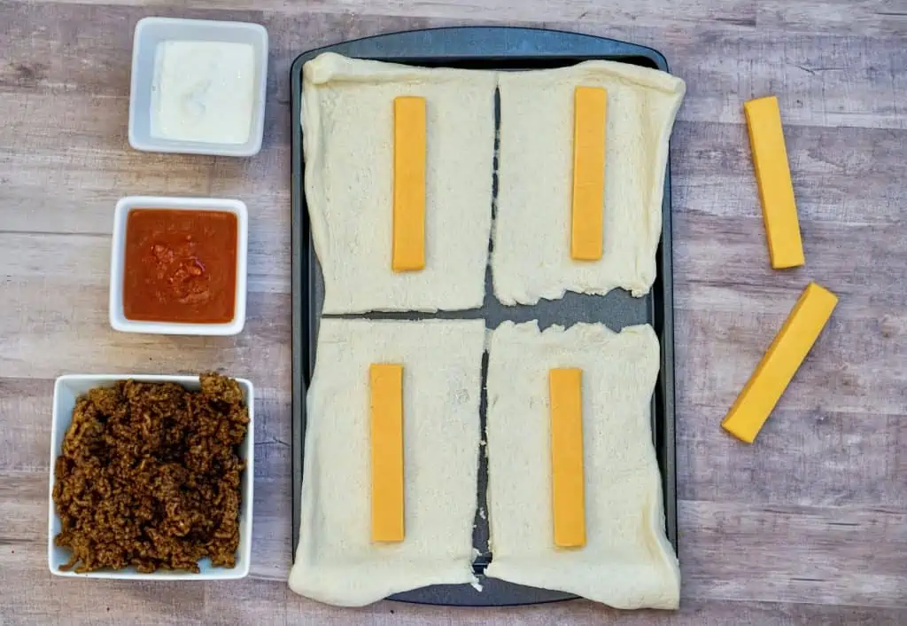 easy taco roll up recipe filled with cheese