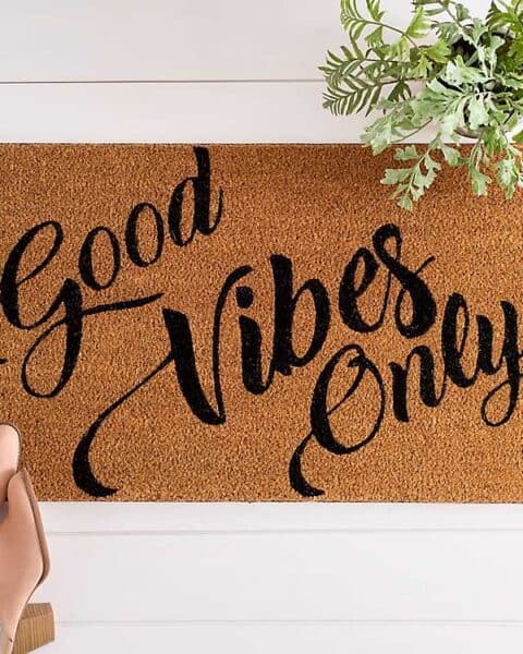Good Vibes Only doormat.
