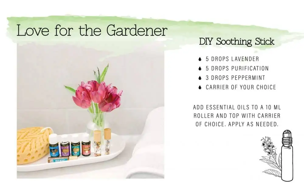 Self care for the gardener roller recipe.
