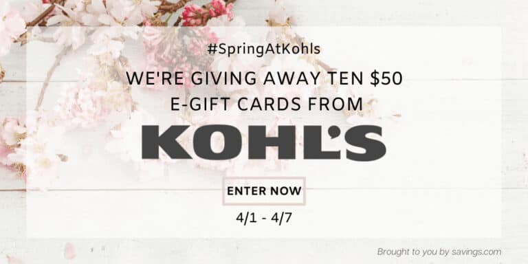 Kohl's gift card giveaway to go spring shopping.