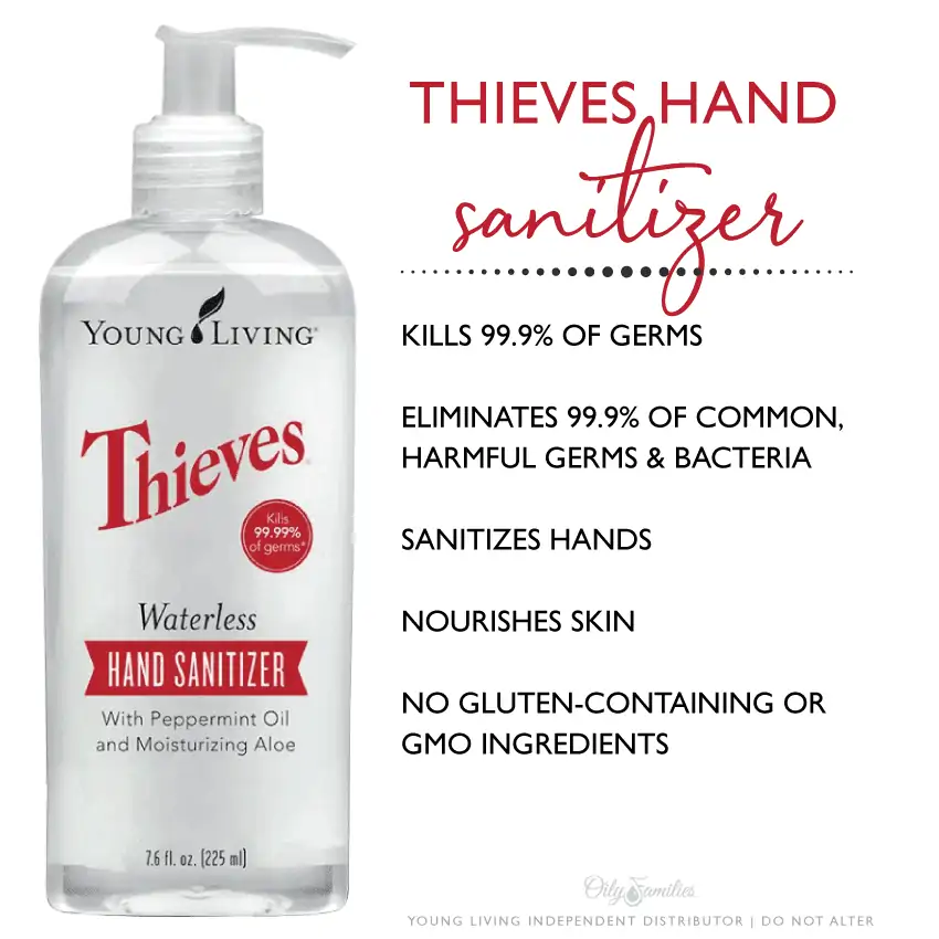 Thieves Waterless Hand Purifier 7.6 fl. oz. by Young Living Essential Oils