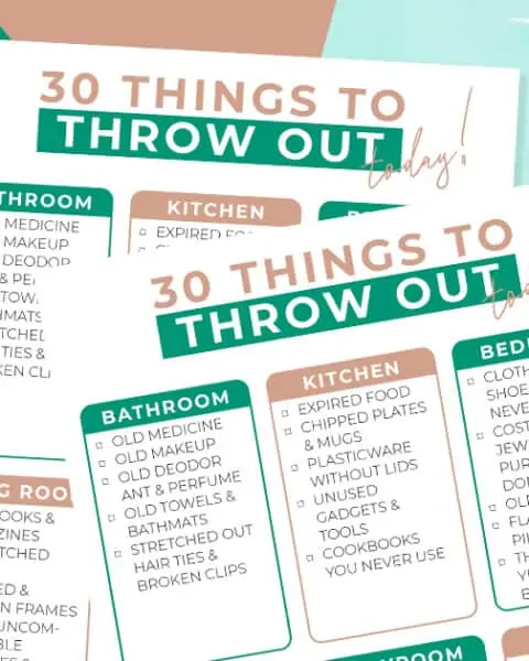 30 things to throw out today printable.