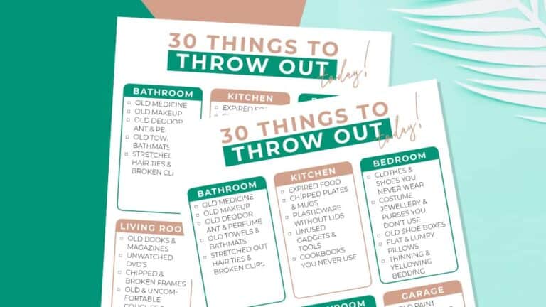 30 things to throw out today printable.