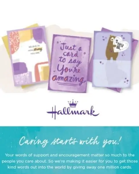 Hallmark greeting card deal.