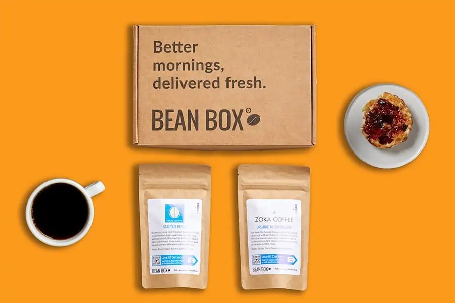 Bean box artisan coffee kit box.