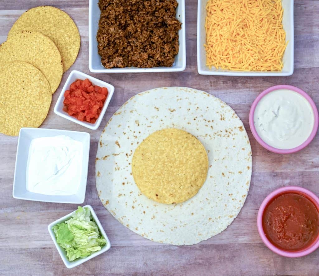 Ingredients needed for Delicious Crunchwrap Supreme Recipe