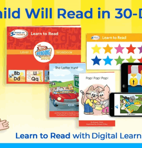 Hooked on Phonics deal for parents and children.