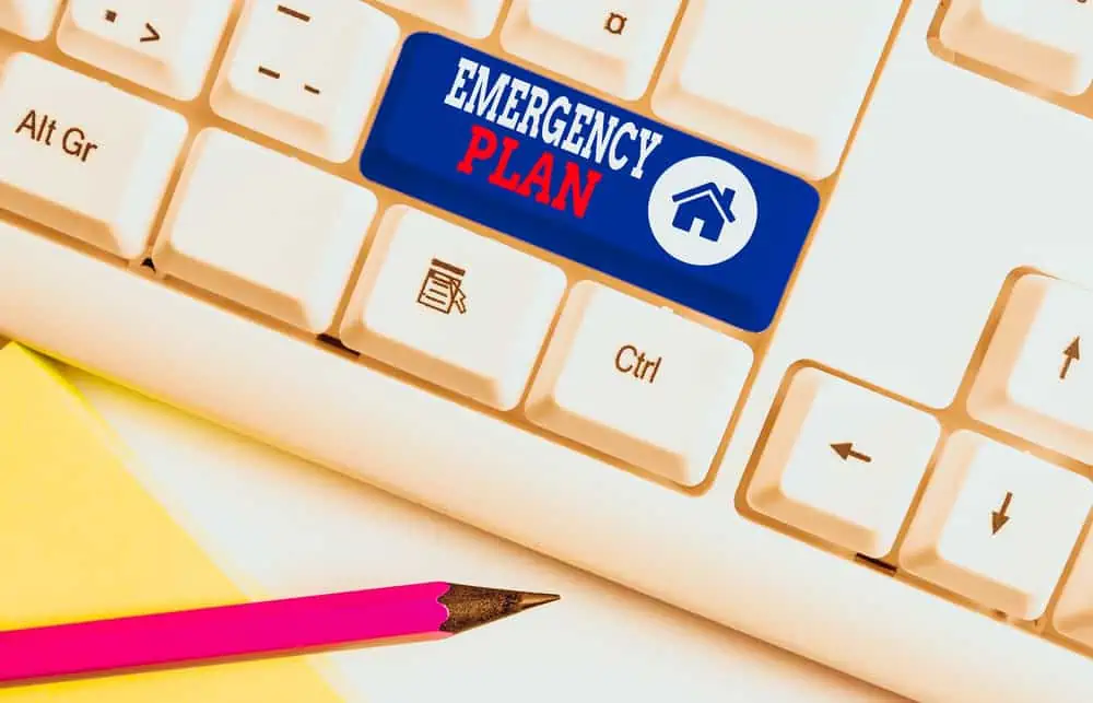 Emergency Plan button on a keyboard.