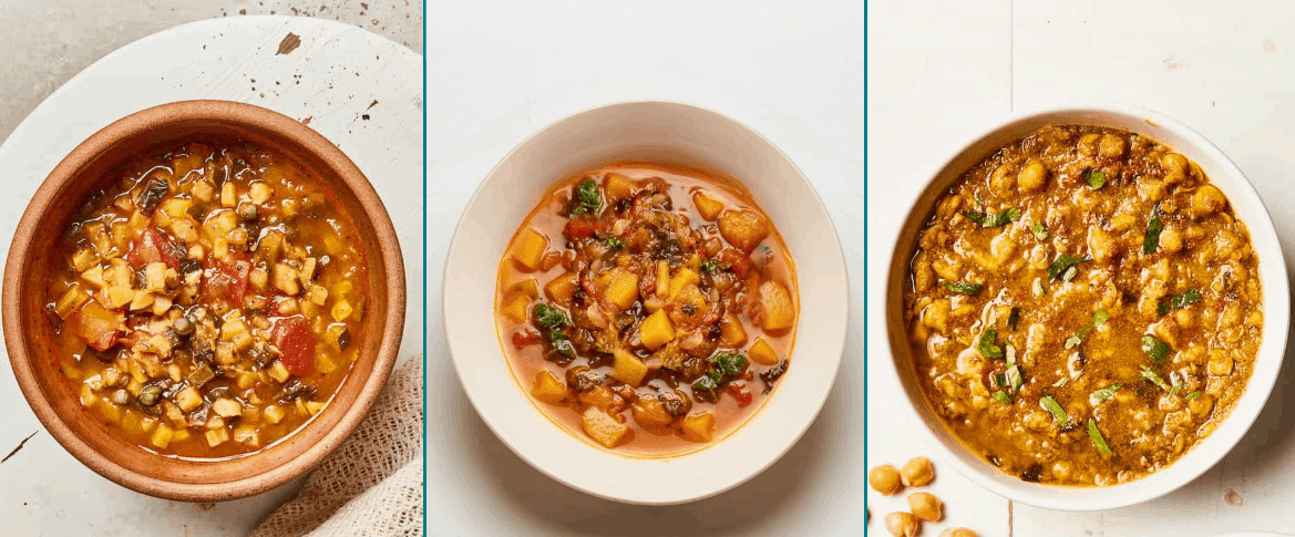 A bowl of food on a table, with Splendid Spoon and Coupon