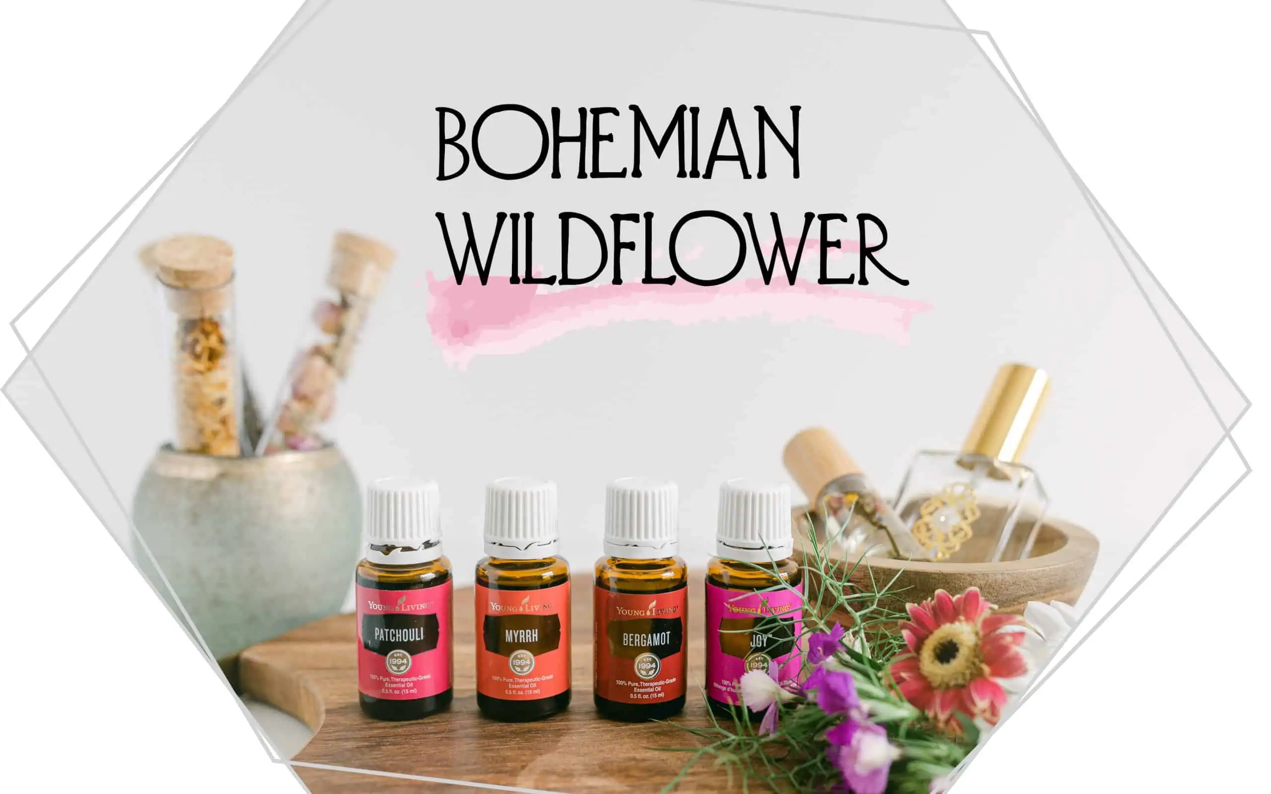 Bohemian Wildflower with essential oils.
