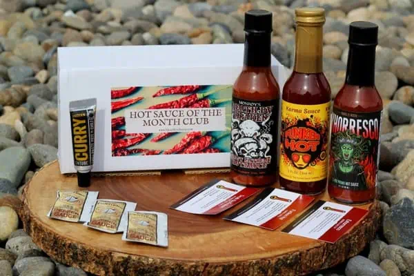 Hot sauce of the month box.