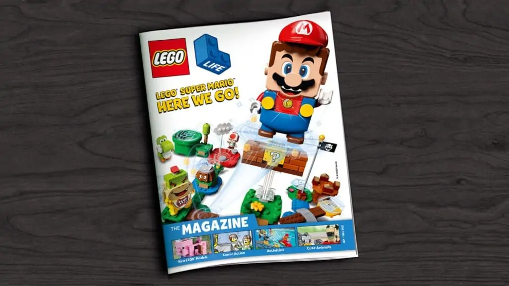 LEGO magazine featuring the Super Mario Brothers.