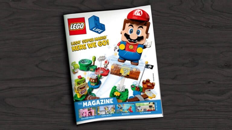Lego magazine with Supermario and Bowser on the cover of this months issue.