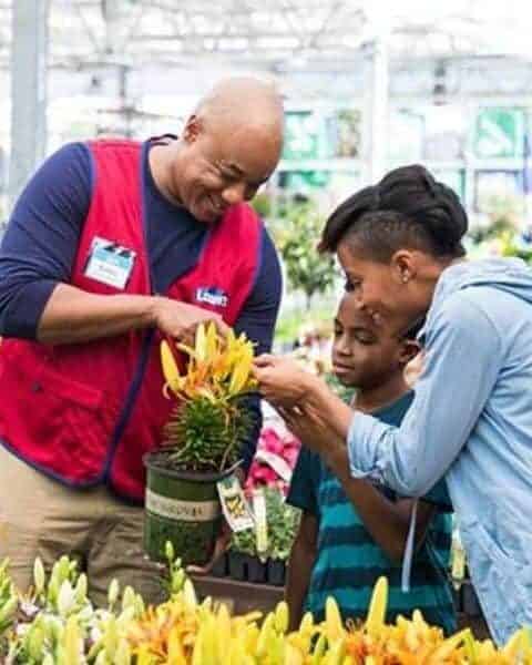 shoppers at Lowes store