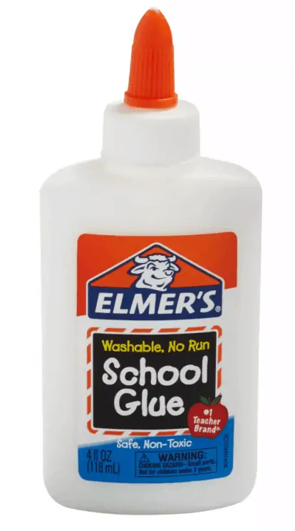 Elmers washable school glue bottle.