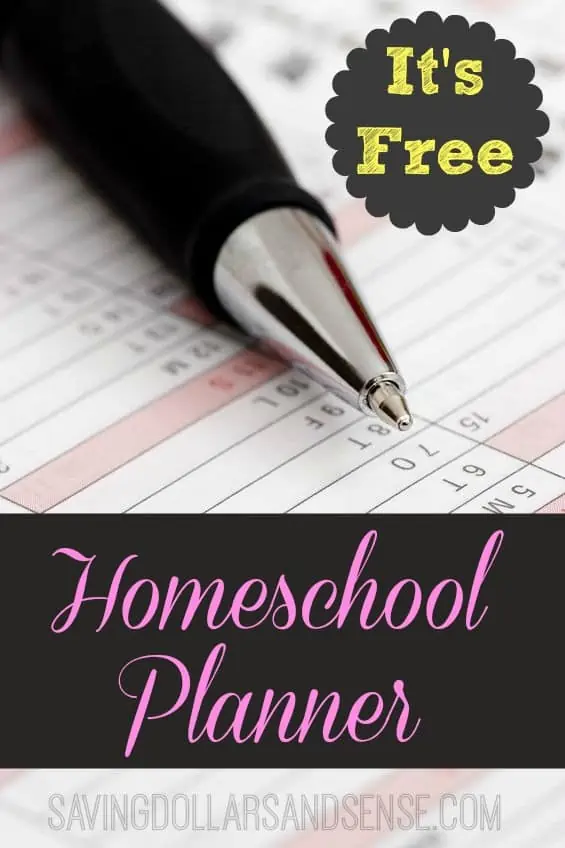 Free homeschool planner.
