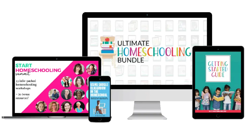 All the resources for the ultimate homeschooling bundle.